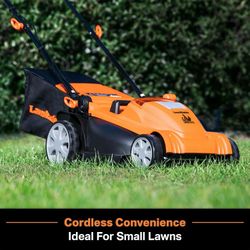 LawnMaster CLMF4815E 48V MAX 15-inch Brushless Cordless Lawn Mower 2X24V MAX 4.0Ah Battery, Dual Charger