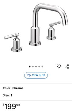 Moen Chrome Bathtub 2 Handled Deck Mounted Faucet
