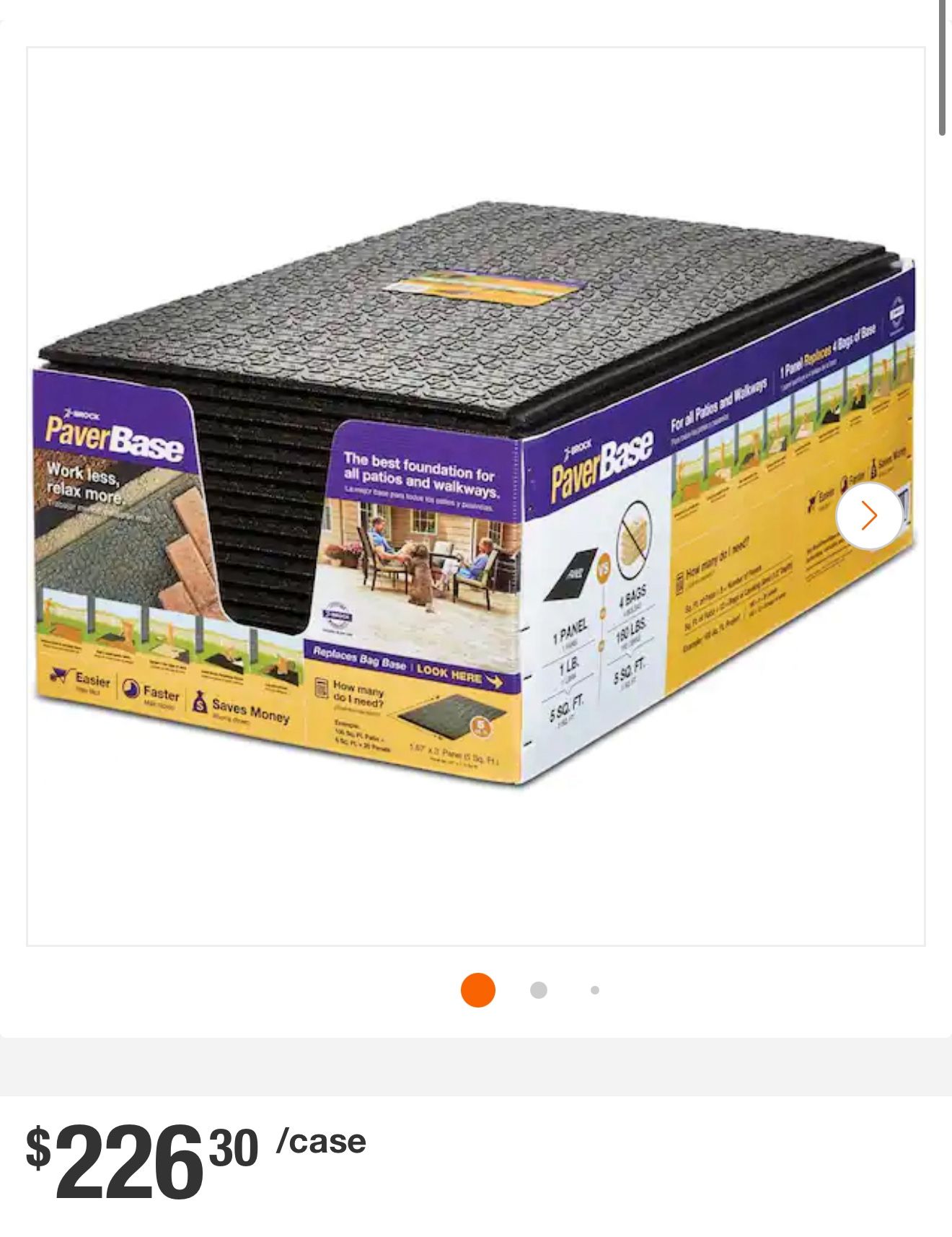 Brock20 in. x 36 in. Black Polypropylene Paver Base Panel