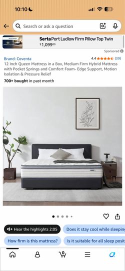 Bed with metal frame