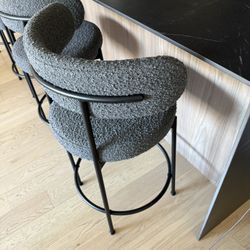 Boucle Counter Bar Stools Set Of 2 Selling In Bucktown Cb2 Dupe
