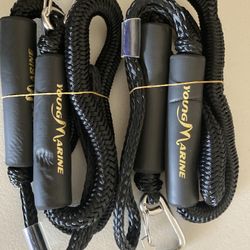 2 Young Marine Bungee Dock Lines With Spring Hook - 4feet