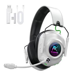 Krysenix 2.4 GHz Wireless Gaming Headset for PC, PS5, PS4, Switch, Mac,  with Noise Canceling Microp