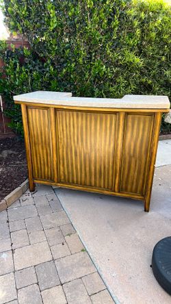 Bar stone top real wood