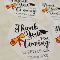 Graduation Stickers Sheets (With School Colors)