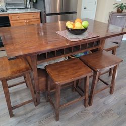Island Kitchen Table With 4 Stools