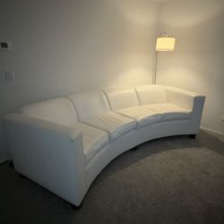 Leather Couch White 