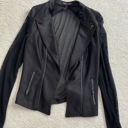 Black mesh arm material girl blazer size Medium 