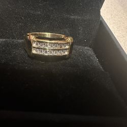 1/5 Diamond Double Row  10 Karat Gold