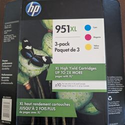 HP 951XL 3-pack Ink Cartridges Cyan Magenta Yellow High Yield