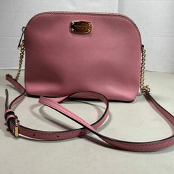 Michael Kors Cindy Dome Crossbody Bag Misty Rose Pink Saffiano Leather