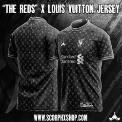 Liverpool “Reds” and Luis Vuitton Custom Jersey