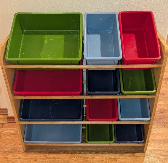 Toy Bin Storage Rack