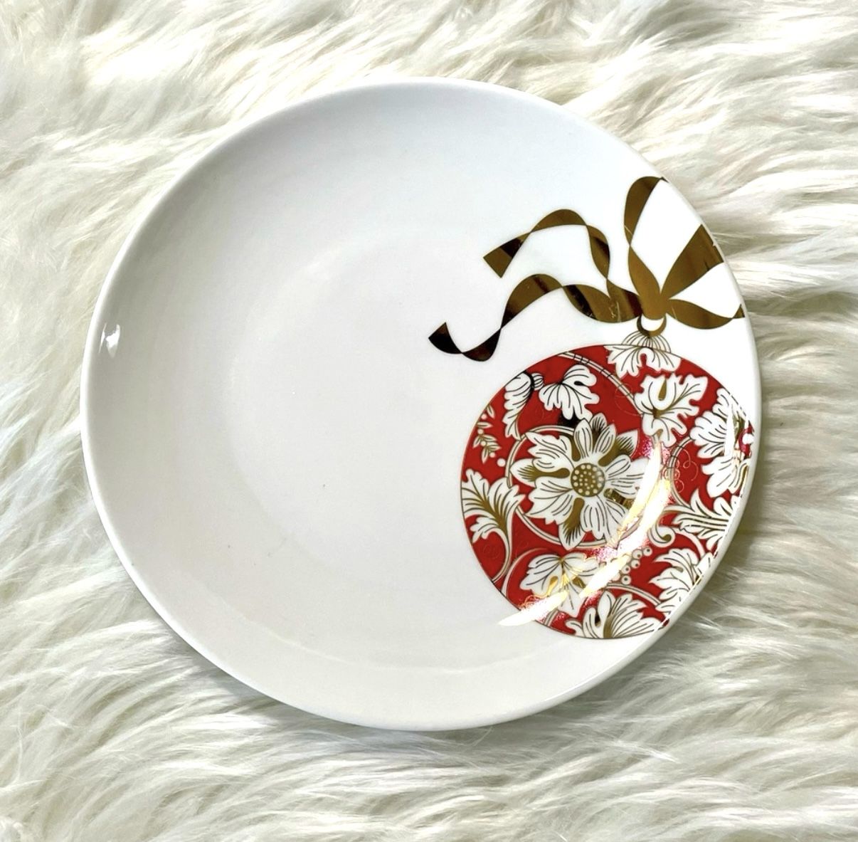 Christmas Ornament Plate Porcelain Artistic Accents