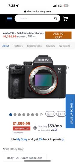 Sony Alpha  A7iii) BASE ONLY ! OBO  BARLEY USED