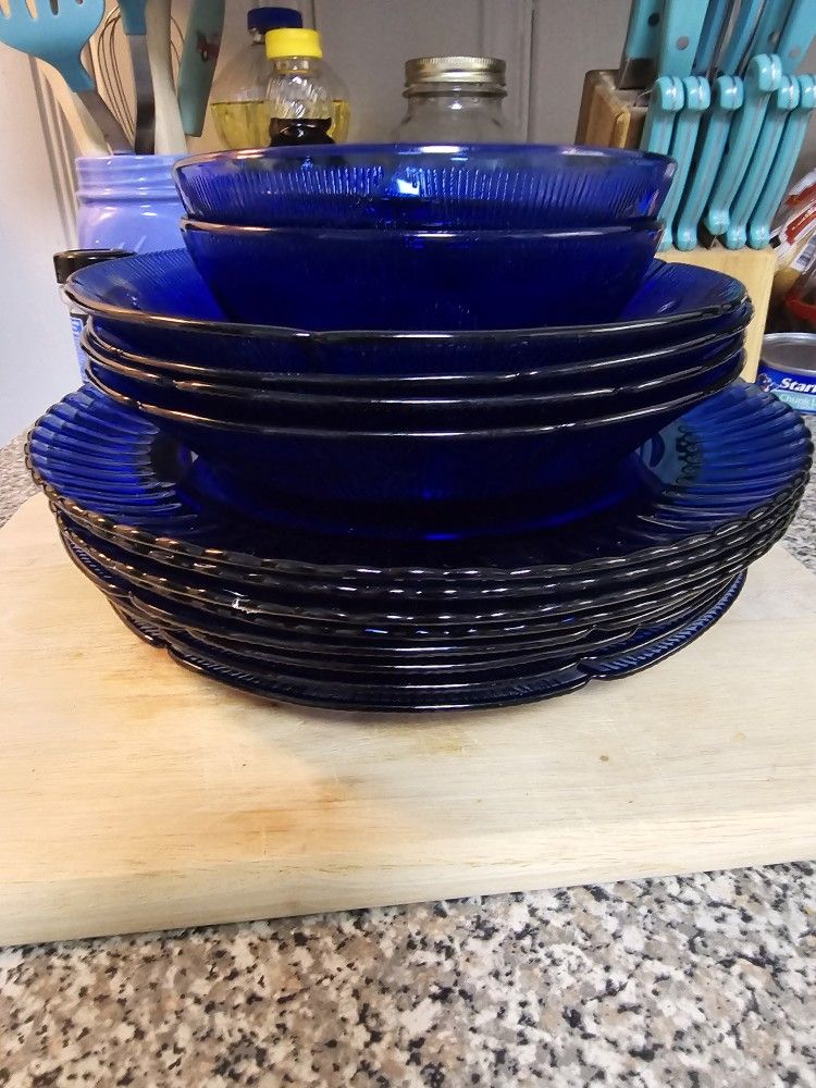 Beautiful Vintage Cobalt Dishes
