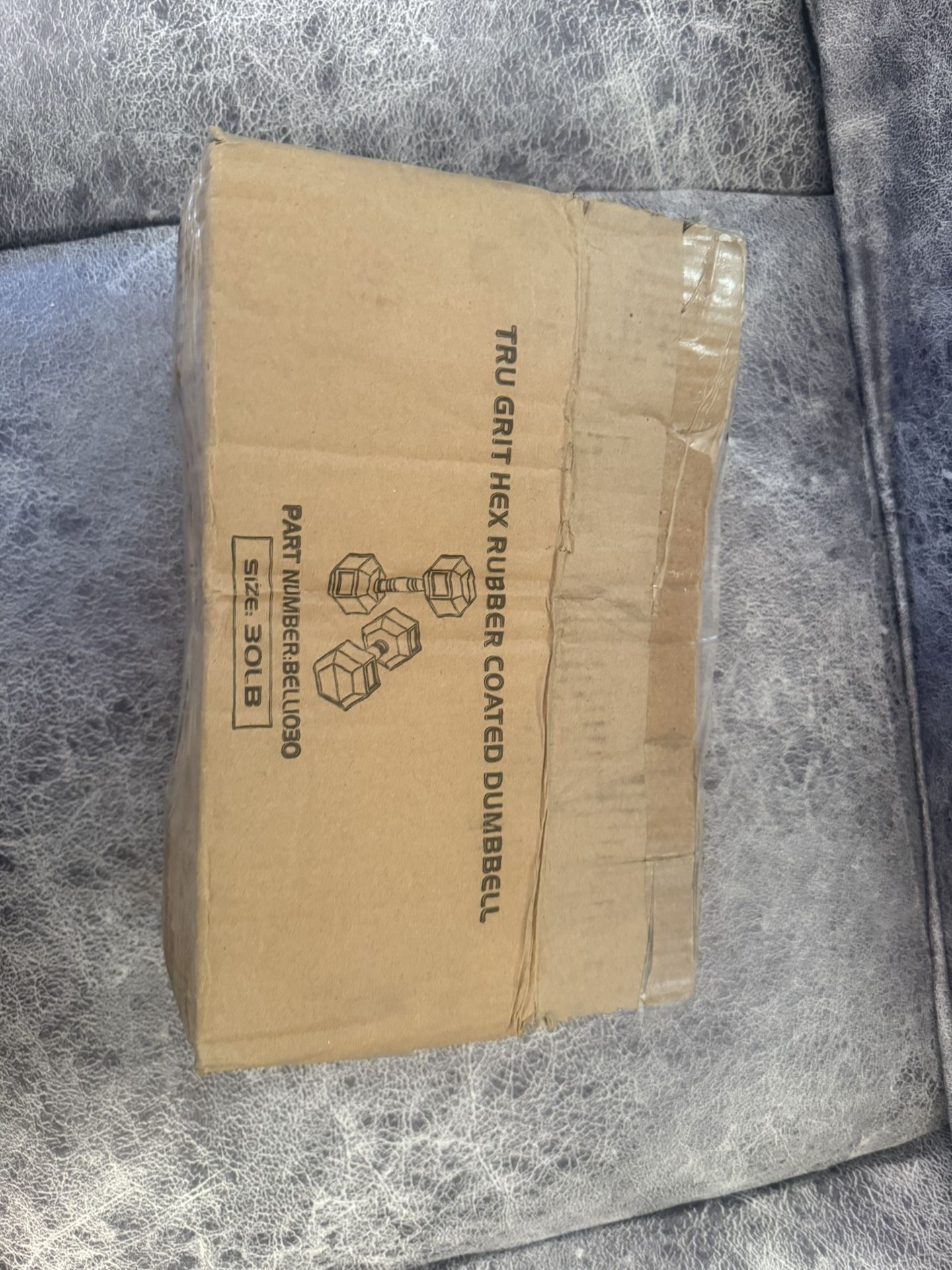 1 Set Of New 30 Lb Tru Grit Hex Dumbbells
