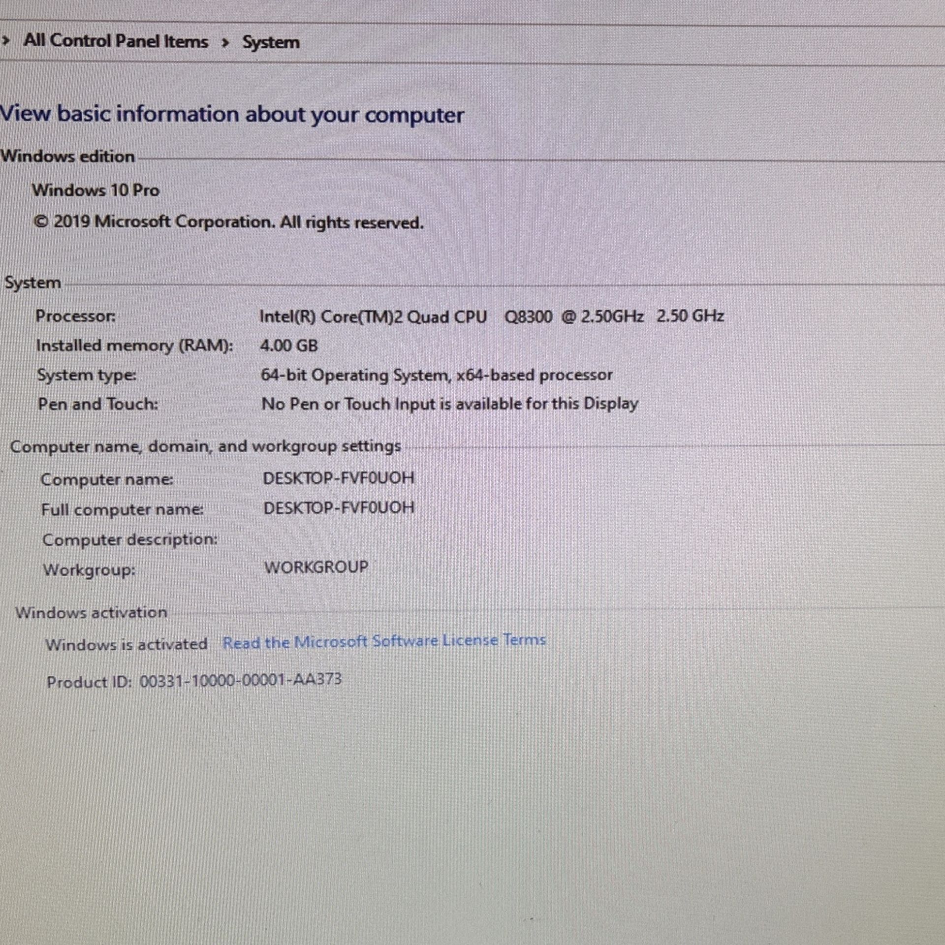 I5-3330 4G RAM 500G HD
