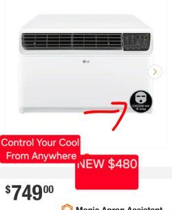 ✨️ LG 23,500 BTU 230/208-Volt Window Air Conditioner Unit Cools 1450sq. ft. w/ Dual Inverter, Wi-Fi Enabled and Remote in White #0232