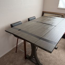 Versatile, Multifunctional, Foldable Cocktail Table + 2 bar chairs