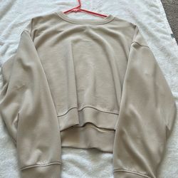 beige sweater size L