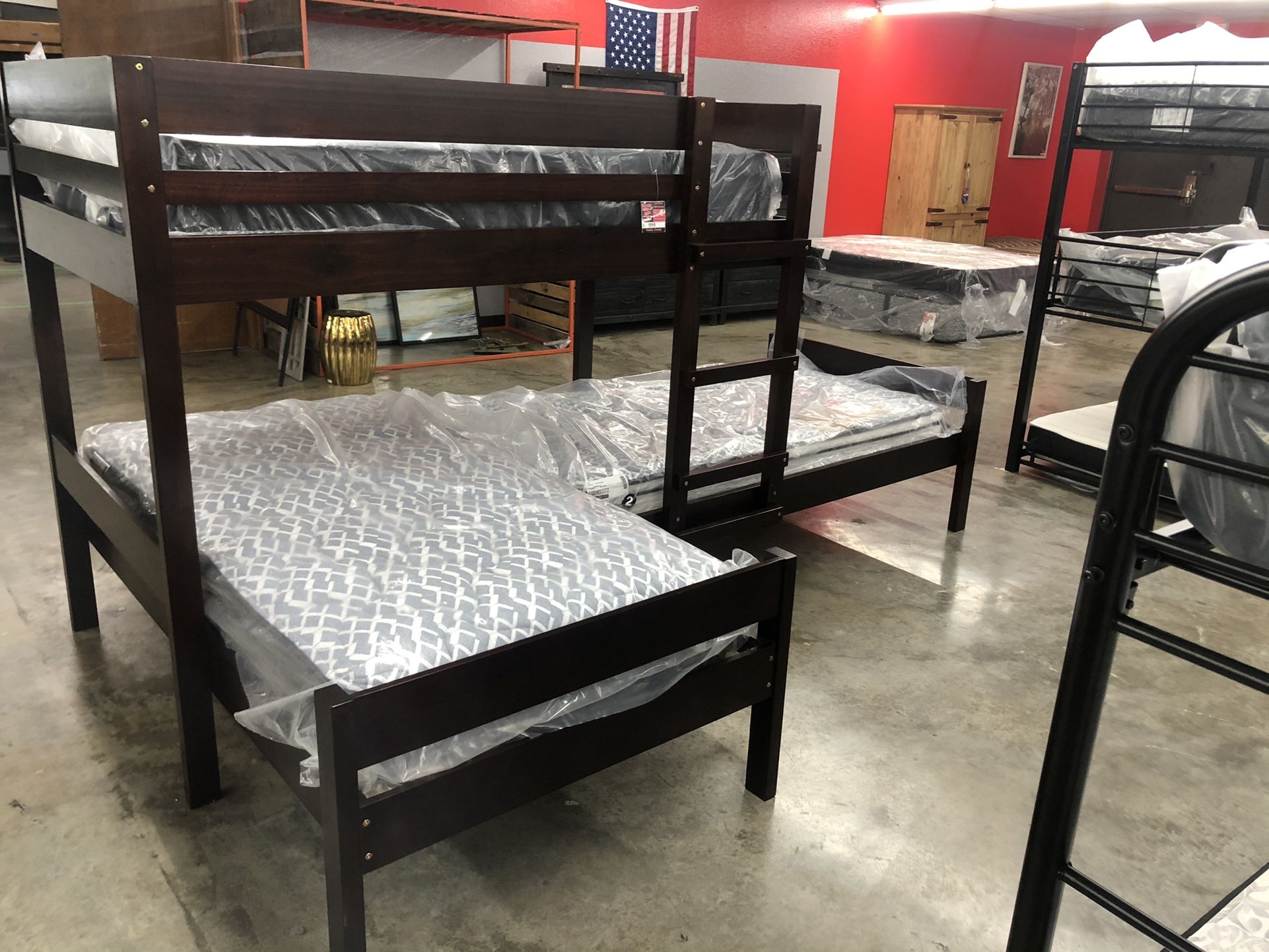 3 Twin Size L Shaped Bunk Bed On Sale Now!! 