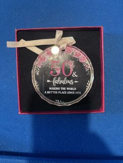 50th Birthday Or Anniversary Glass Ornaments 