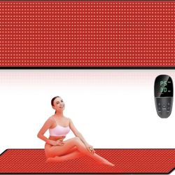 Red Light Therapy Mat from Advares - 660nm and 850nm Near Body Infrared Therapy, 71inch x 31inch with 1280 LED lamp, wireless controller, muscle relax