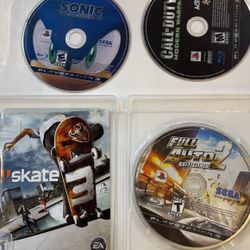 3 PS3  Games Sonic,call Of Duty4, Full Auto2