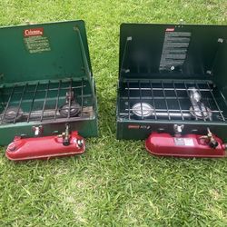 2 vintage Coleman camp stoves