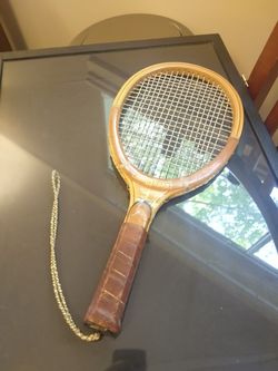 Vintage wooden racquetball racket