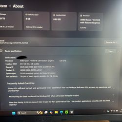 Asus Tuf A16 64GB RAM AND 2TB OF STORAGE