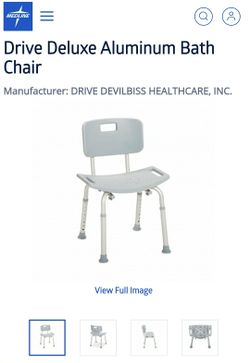 Medline Aluminum Bath Chair with a backrest. Brand New!