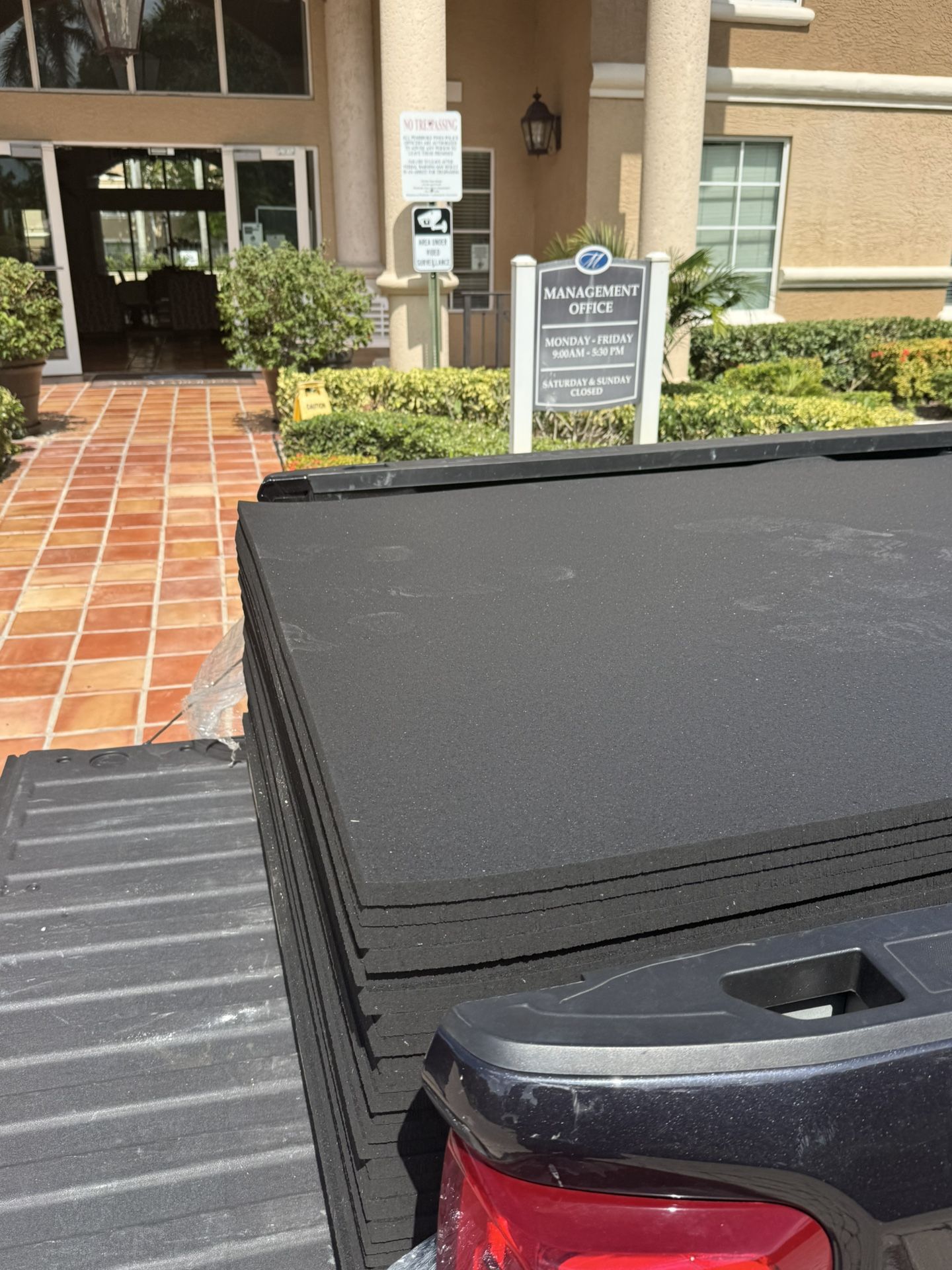 Gym Mats- All Black Rubber Mats (4 by 6) 3/4 inch 100lbs each.