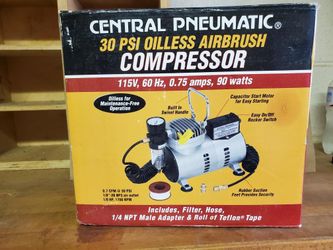 Central Pneumatic 30 PSI Oilless Airbrush Compresser