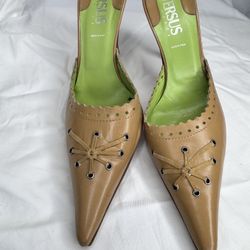 Versace Vintage Tan Leather Shoes