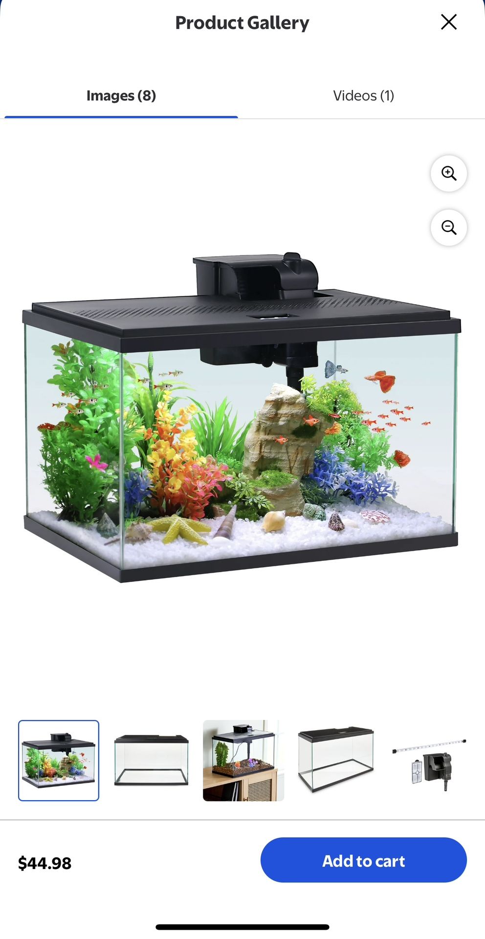 Aqua Culture 10-Gallon Glass Aquarium Starter Kit