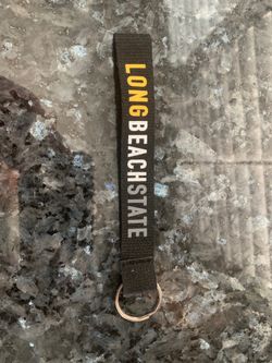 Long Beach State key ring with wrist strap