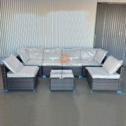 7pc Outdoor Sectional Patio Furniture Set