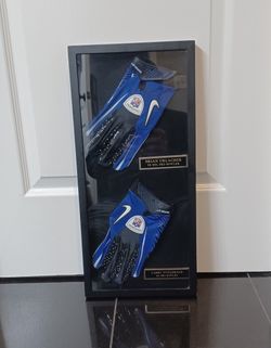 NFL OFFICIAL DUAL AUTOGRAPHED GLOVES BRIAN URLACHER AND LARRY FITZGERALD 