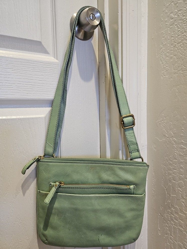 Fossil Green Crossbody and Wallet