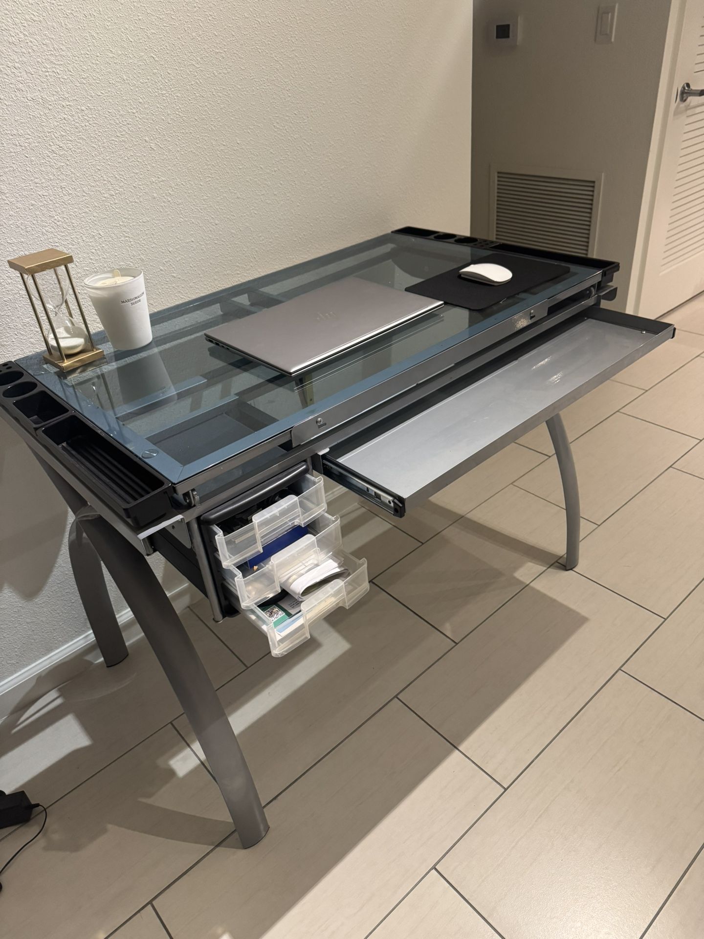 Studio Design Drawing Table/Glass Desk Collectibles