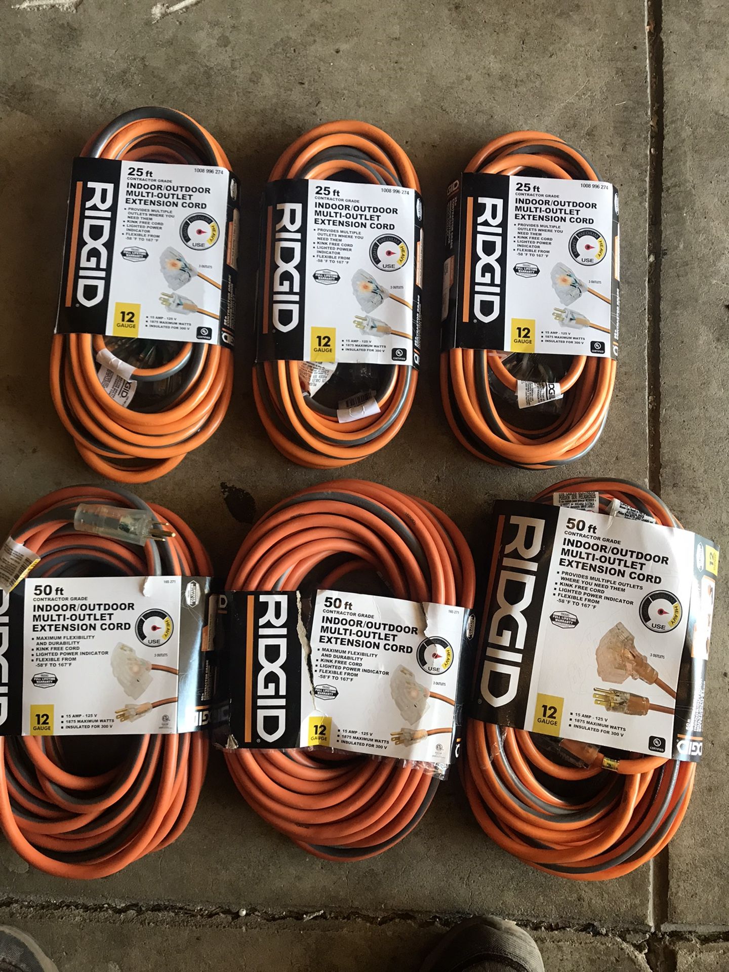 $70. 100 Ft …. 12 Gauge. 3 Ways. $40. 50 Ft. 12 Gauge 3 Ways. 25 Ft. 12 Gauge 3 Ways $25 Each 3 Ways