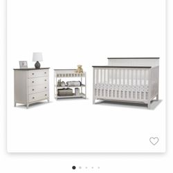 Sorelle Farmhouse Crib, Dresser, And Changing Table