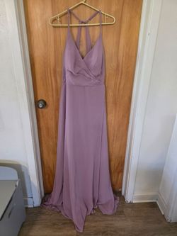 Mauve Chiffon Maxi Formal Gown