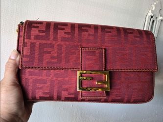 Fendi Zucca Baguette Clutch Bag quality copy
