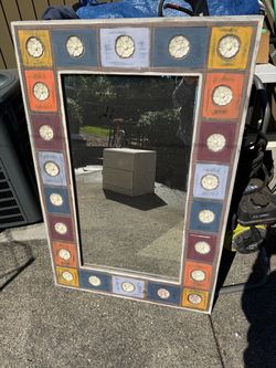 Unique Wooden framed mirror
