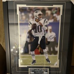 Jimmy Garoppolo Signed Framed Patriots Photo Coa