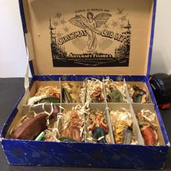 Vintage 1940s Artcraft Figures Set W/Original Box