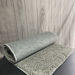 Lavish Home Bath Mat - 58x24-Inch Gray